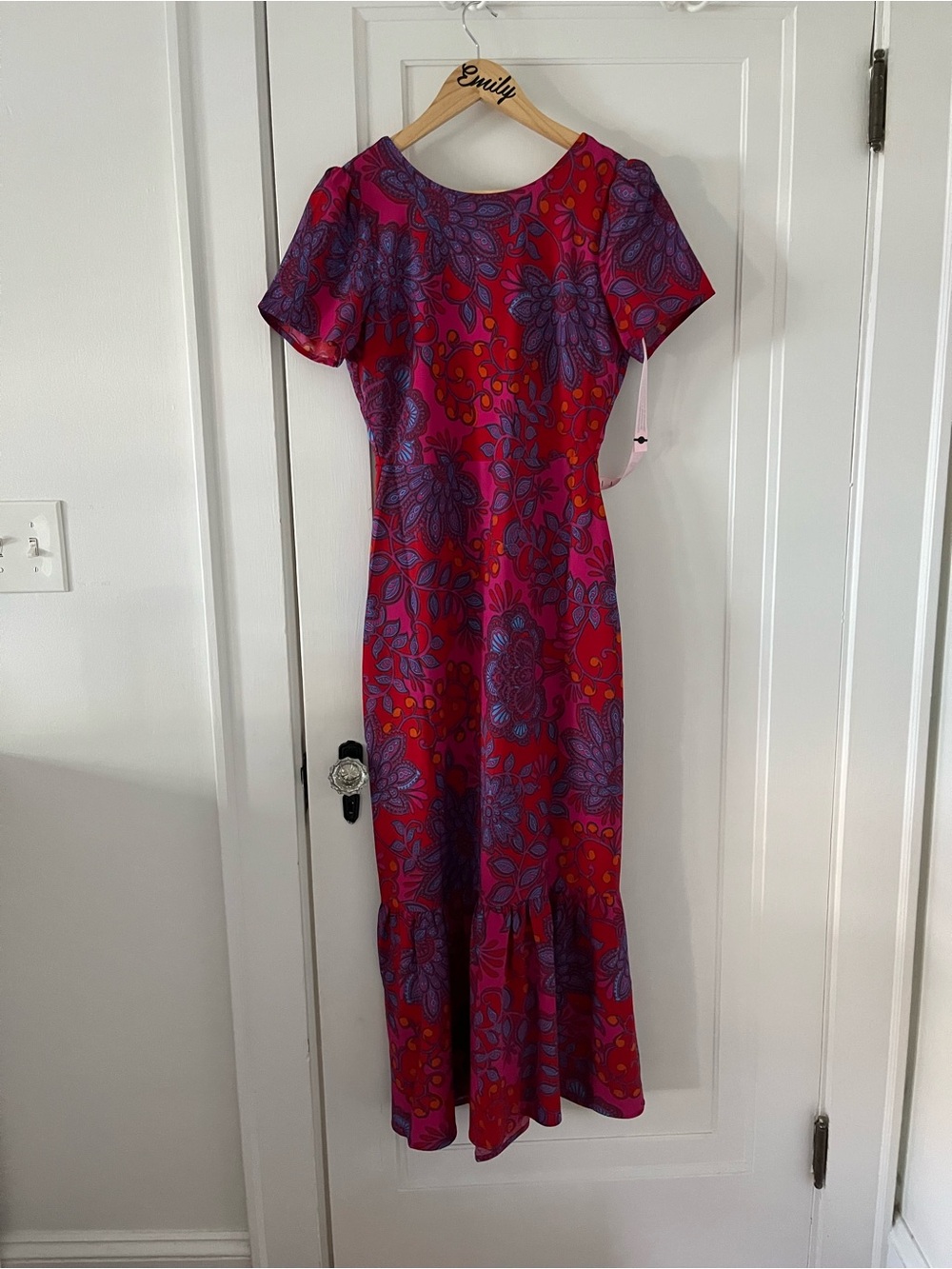 Baltic Born Fuchsia and Purple Floral Maxi Dress